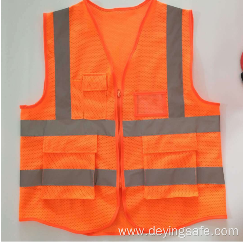 safety reflective vest with 4 refletive stripes